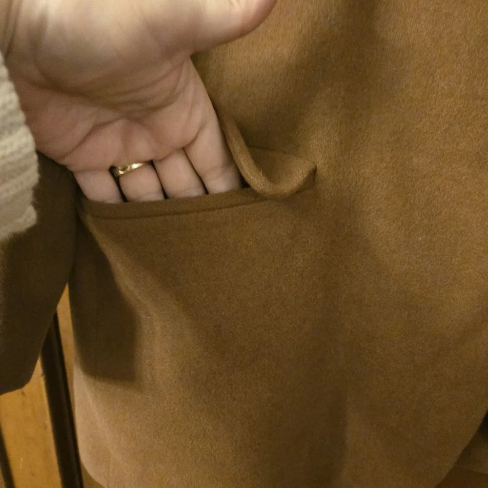 Vintage Mens 3 Button Blazer‎ Jacket 46 Regular Brown 100% Camel Hair Retro EUC